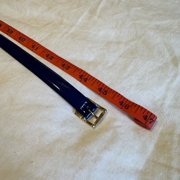 J. Crew navy blue skinny belt​​ - Picture 2 of 3